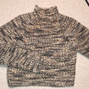 Wilfred Free Chunky Knit Cropped Mock Neck Sweater